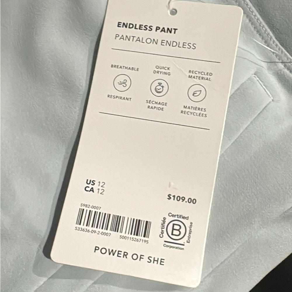 Athleta Endless High Rise Pant // Snowfall Blue - Picture 8 of 9